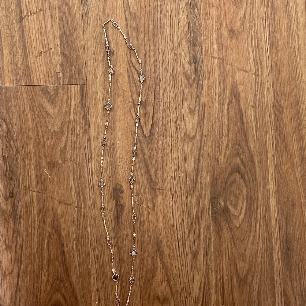 Kendra Scott Elegant Gold and Tan Necklace